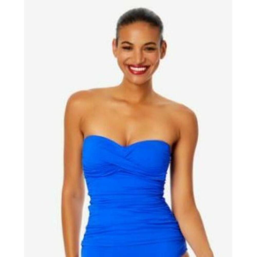 Anne Cole Women's Blue Tankini Swimsuit M - Picture 1 of 7